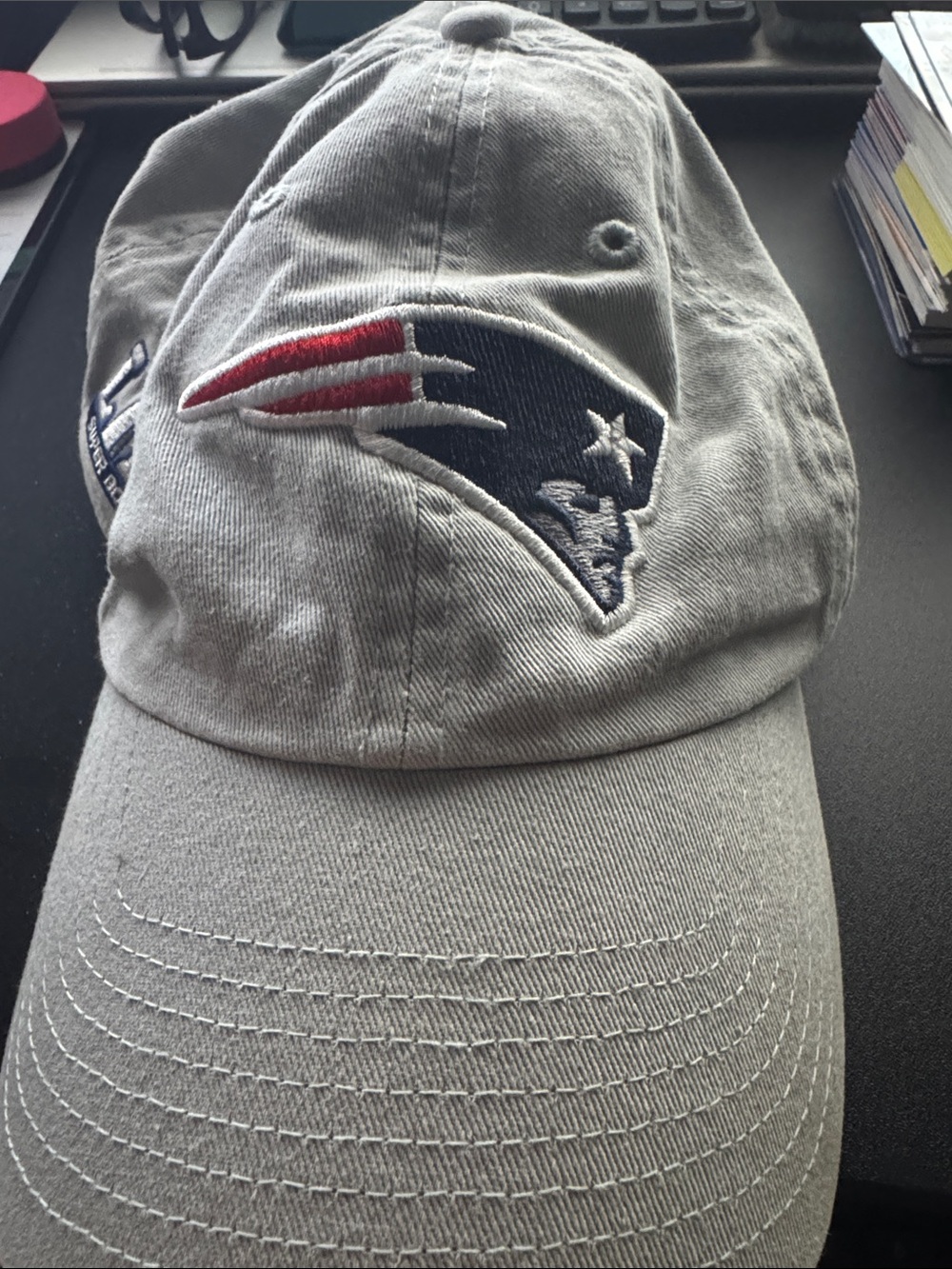 Gray New England Patriots Embroidered Logo 47’ Baseball Cap Super Bowl